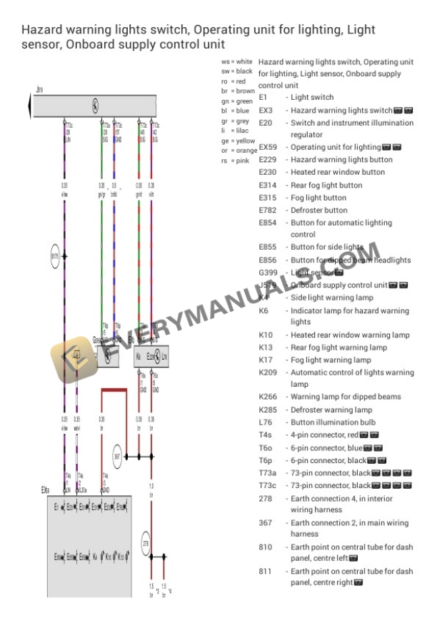 Volkswagen Caddy KA (SBA) (MEXICO) 2023 Electrical Diagrams L4-2.0L DSL Turbo (CRVD) 6 Volkswagen Caddy KA (SBA) (MEXICO) 2023 Electrical Diagrams L4-2.0L DSL Turbo (CRVD) - Image 4