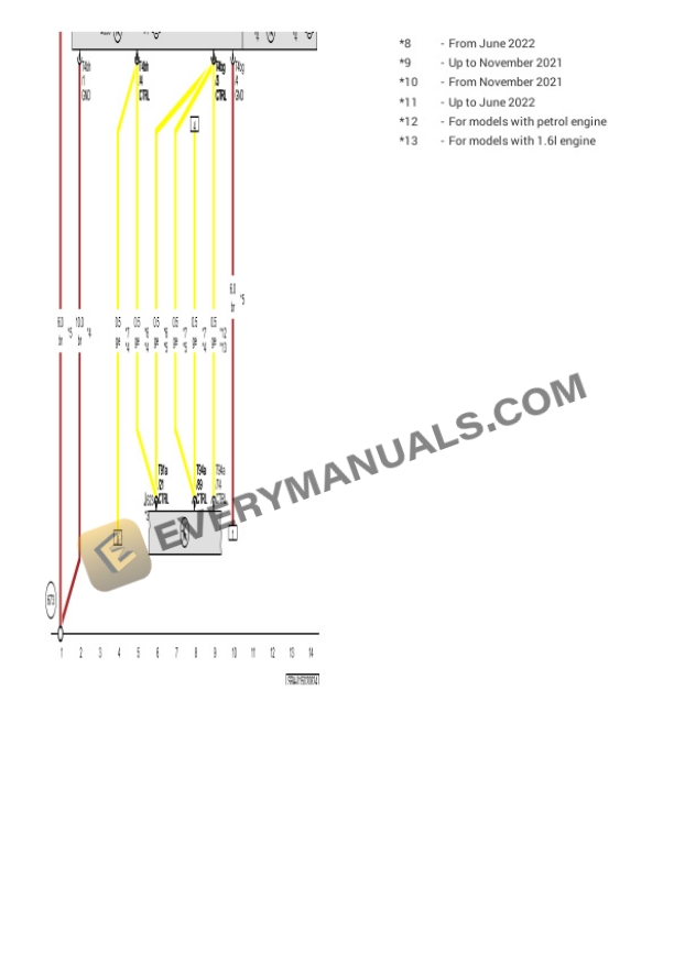 Volkswagen Caddy KO (SBB) (MEXICO) 2023 Electrical Diagrams L4-1.6L (DWYA) 7 Volkswagen Caddy KO (SBB) (MEXICO) 2023 Electrical Diagrams L4-1.6L (DWYA) - Image 5