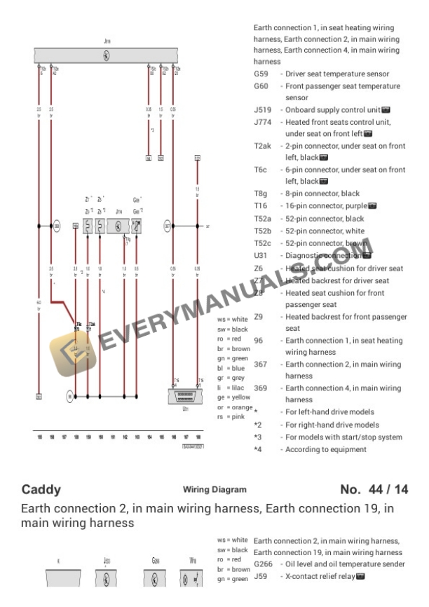Volkswagen Caddy Maxi KO (SAJ) (MEXICO) 2018 Electrical Diagrams L4-1.6L (CWVA) 7 Volkswagen Caddy Maxi KO (SAJ) (MEXICO) 2018 Electrical Diagrams L4-1.6L (CWVA) - Image 5