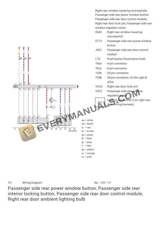 Volkswagen CC 4Motion (358) (CANADA) 2017 Electrical Diagrams V6-3.6L (CNNA) 4 Volkswagen CC 4Motion (358) (CANADA) 2017 Electrical Diagrams V6-3.6L (CNNA) - Image 2
