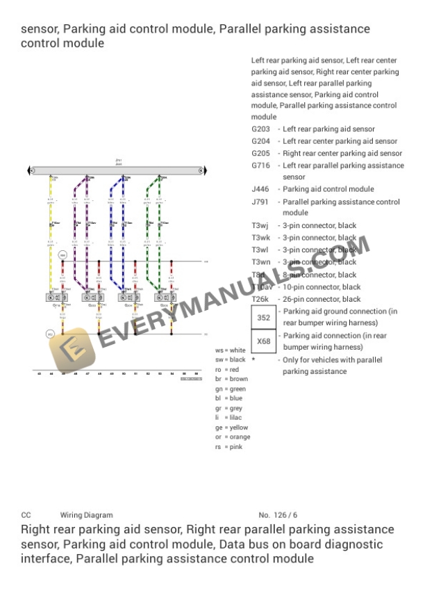 Volkswagen CC 4Motion (358) (CANADA) 2017 Electrical Diagrams V6-3.6L (CNNA) 5 Volkswagen CC 4Motion (358) (CANADA) 2017 Electrical Diagrams V6-3.6L (CNNA) - Image 3