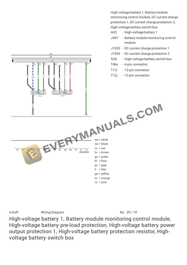 Volkswagen e Golf (BE1) 2016 Electrical Diagrams ELE-Electric Engine (EAGA) 5 Volkswagen e Golf (BE1) 2016 Electrical Diagrams ELE-Electric Engine (EAGA) - Image 3