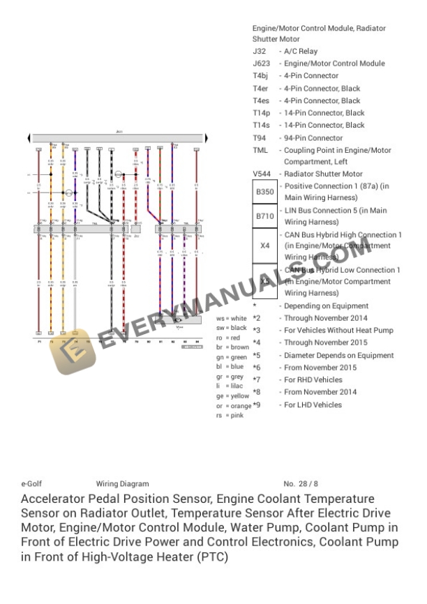 Volkswagen e Golf (BE1) 2017 Electrical Diagrams ELE-Electric Engine (EAGA) 4 Volkswagen e Golf (BE1) 2017 Electrical Diagrams ELE-Electric Engine (EAGA) - Image 2