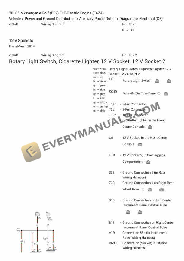 Volkswagen e Golf (BE2) 2018 Electrical Diagrams ELE-Electric Engine (EAZA) 1 volkswagen e golf be2 2018 electrical diagrams ele electric engine eaza 1
