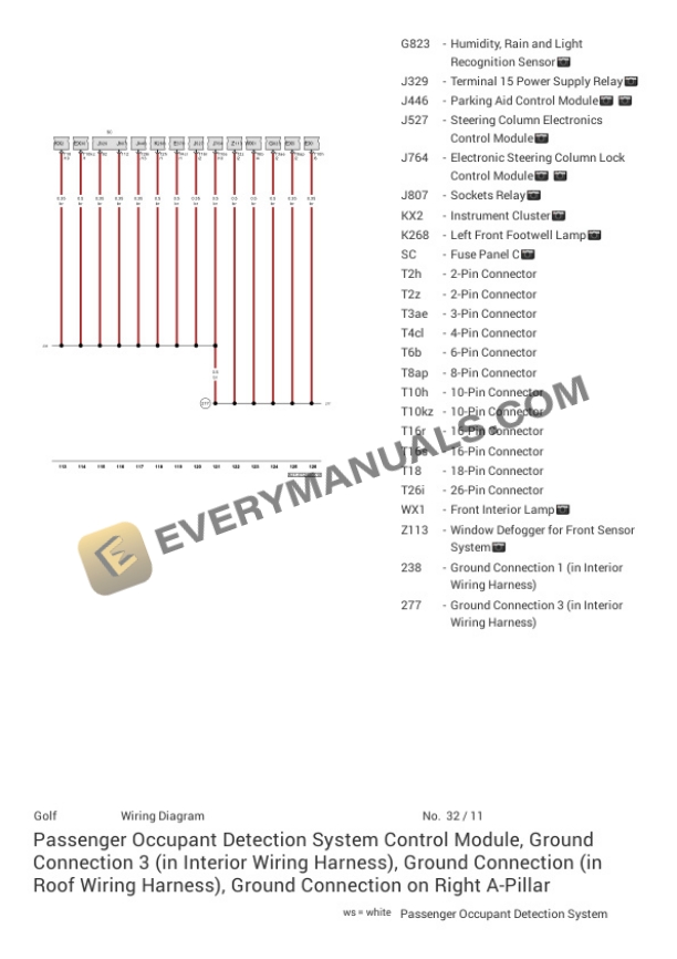 Volkswagen Golf (AU1) 2016 Electrical Diagrams L4-1.8L Turbo (CXBB) 7 Volkswagen Golf (AU1) 2016 Electrical Diagrams L4-1.8L Turbo (CXBB) - Image 5