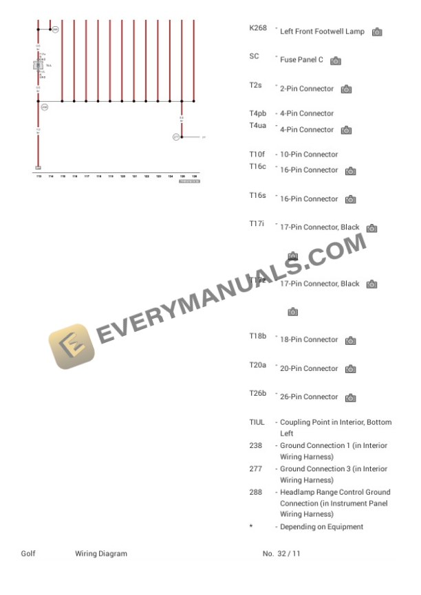 Volkswagen Golf (AU2) 2018 Electrical Diagrams L4-1.8L Turbo (CXBB) 5 Volkswagen Golf (AU2) 2018 Electrical Diagrams L4-1.8L Turbo (CXBB) - Image 3