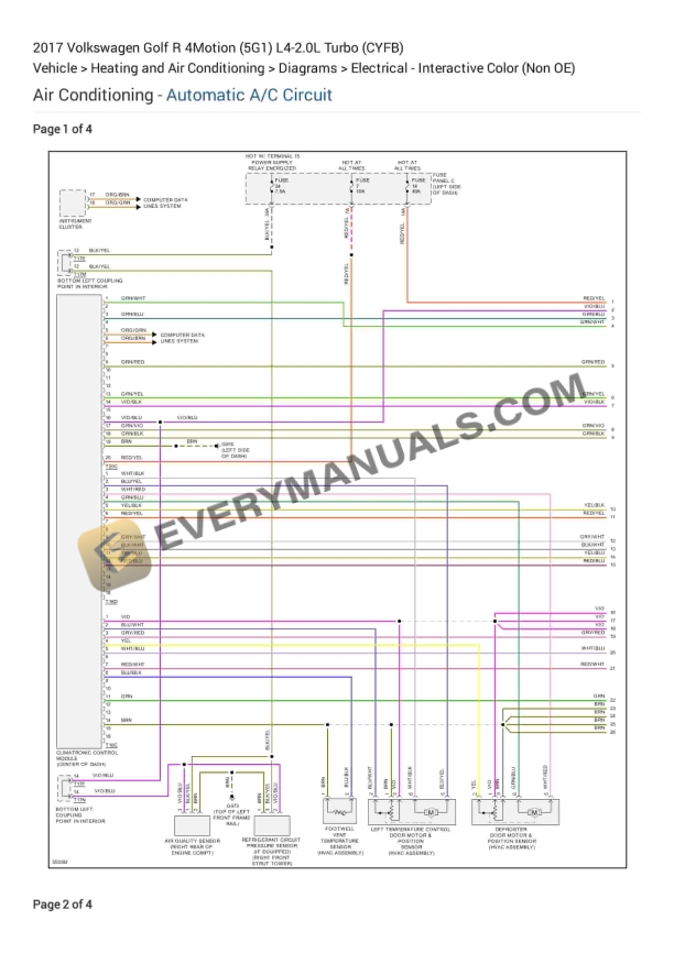 volkswagen golf r 4motion 5g1 2017 electrical diagrams l4 20l turbo cyfb 1