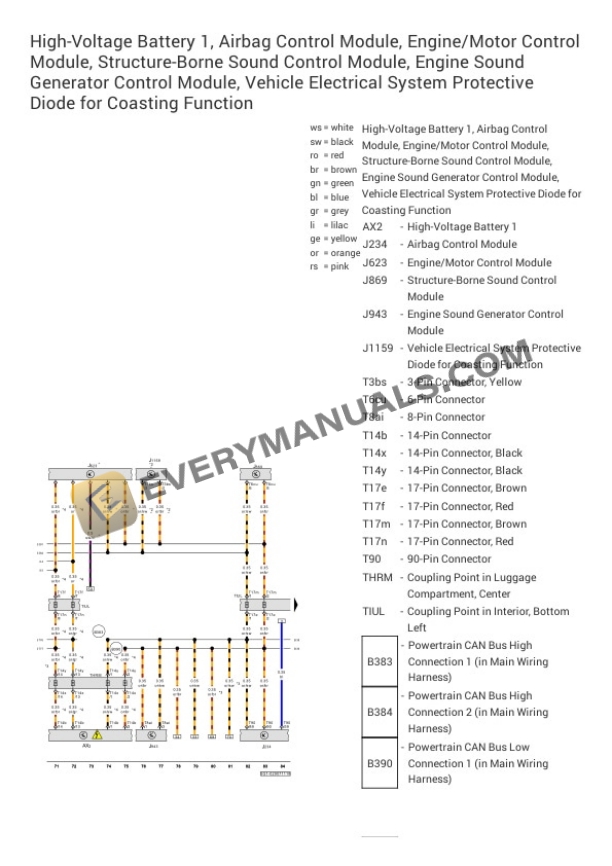 Volkswagen Golf R 4Motion (BQ1) 2018 Electrical Diagrams L4-2.0L Turbo (DJJA) 6 Volkswagen Golf R 4Motion (BQ1) 2018 Electrical Diagrams L4-2.0L Turbo (DJJA) - Image 4