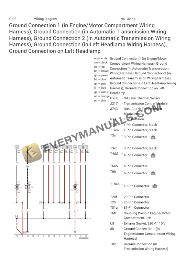 Volkswagen GTI (AU2) 2019 Electrical Diagrams L4-2.0L Turbo (DKFA) 5 Volkswagen GTI (AU2) 2019 Electrical Diagrams L4-2.0L Turbo (DKFA) - Image 3