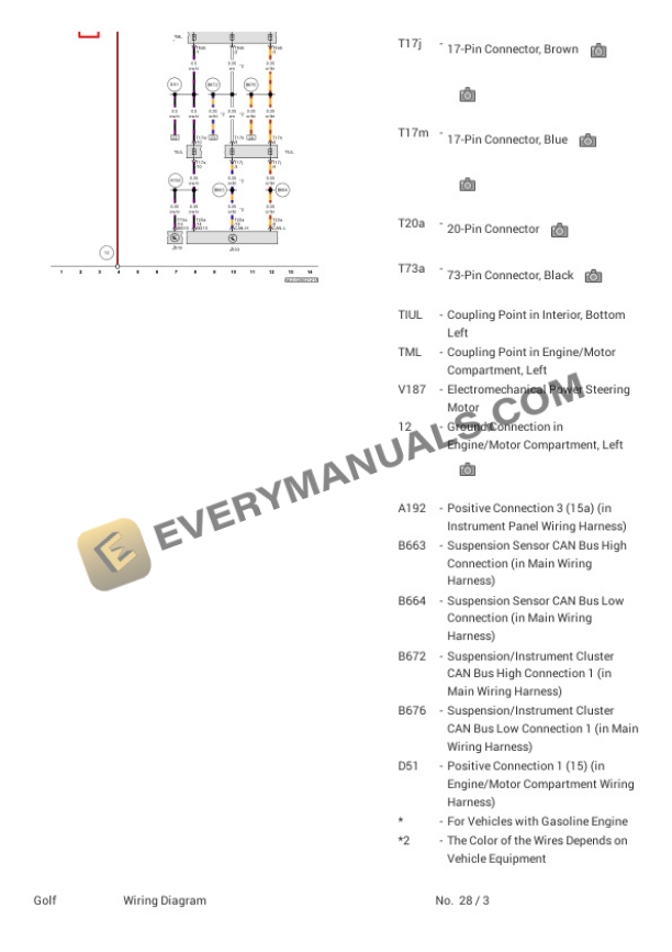 Volkswagen GTI (AU2) 2019 Electrical Diagrams L4-2.0L Turbo (DKFA) 6 Volkswagen GTI (AU2) 2019 Electrical Diagrams L4-2.0L Turbo (DKFA) - Image 4