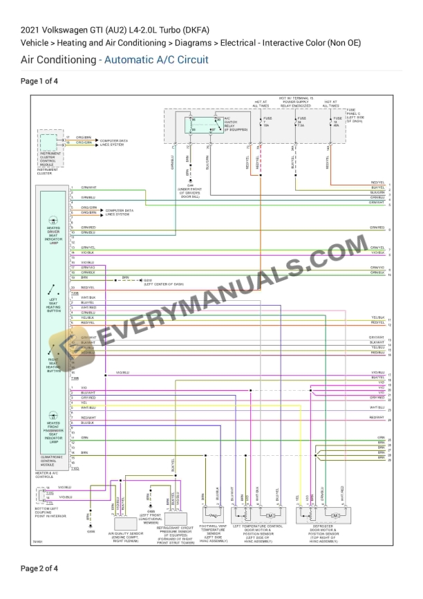 volkswagen gti au2 2021 electrical diagrams l4 20l turbo dkfa 1