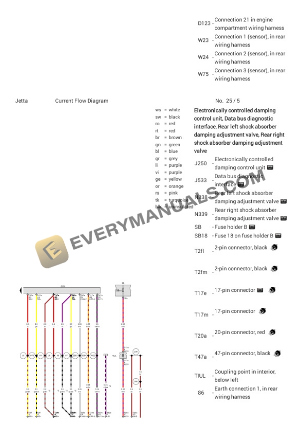 Volkswagen Jetta (BU3) (MEXICO) 2019 Electrical Diagrams L4-1.4L Turbo (CZDA) 4 Volkswagen Jetta (BU3) (MEXICO) 2019 Electrical Diagrams L4-1.4L Turbo (CZDA) - Image 2