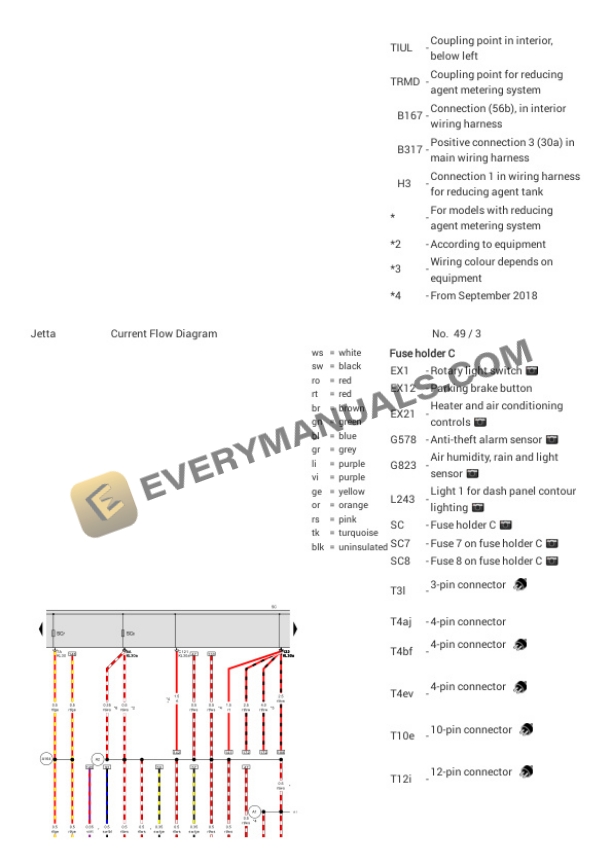 Volkswagen Jetta (BU3) (MEXICO) 2020 Electrical Diagrams L4-1.4L Turbo (CZDA) 5 Volkswagen Jetta (BU3) (MEXICO) 2020 Electrical Diagrams L4-1.4L Turbo (CZDA) - Image 3