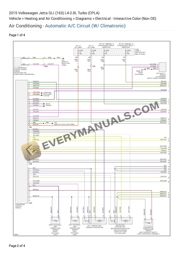 Volkswagen Jetta GLI (163) 2015 Electrical Diagrams L4-2.0L Turbo (CPLA)