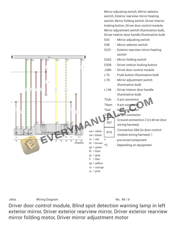 Volkswagen Jetta GLI (163) 2016 Electrical Diagrams L4-2.0L Turbo (CPLA) 4 Volkswagen Jetta GLI (163) 2016 Electrical Diagrams L4-2.0L Turbo (CPLA) - Image 2