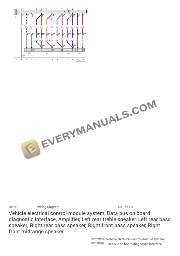 Volkswagen Jetta GLI (163) 2016 Electrical Diagrams L4-2.0L Turbo (CPLA) 7 Volkswagen Jetta GLI (163) 2016 Electrical Diagrams L4-2.0L Turbo (CPLA) - Image 5