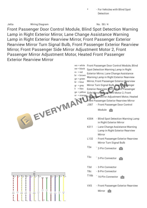 Volkswagen Jetta Sedan (BU3) 2019 Electrical Diagrams L4-1.4L Turbo (DGXA) 4 Volkswagen Jetta Sedan (BU3) 2019 Electrical Diagrams L4-1.4L Turbo (DGXA) - Image 2