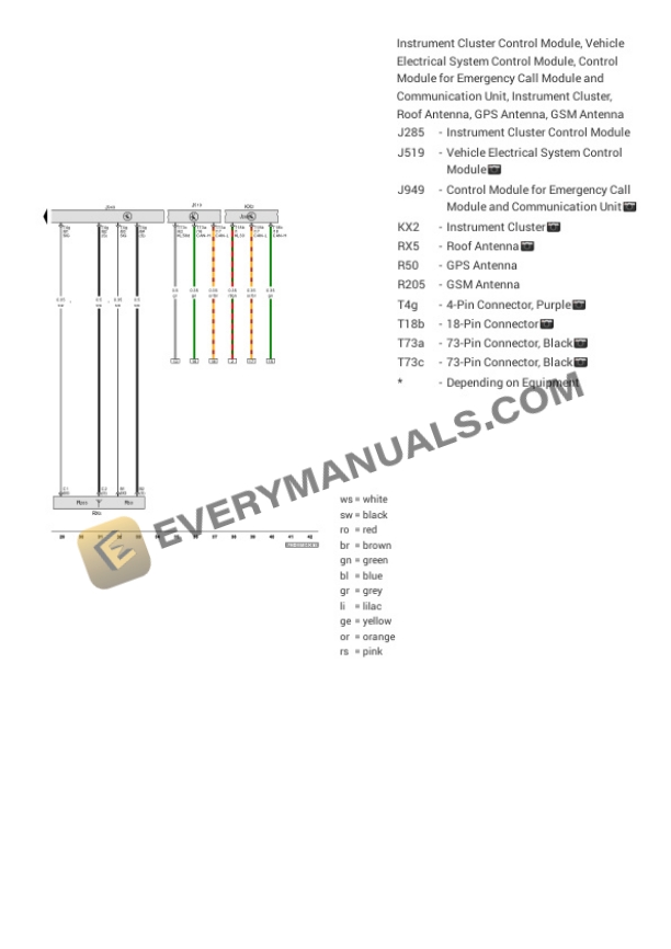 Volkswagen Jetta Sedan (BU3) 2021 Electrical Diagrams L4-1.4L Turbo (DGXA) 4 Volkswagen Jetta Sedan (BU3) 2021 Electrical Diagrams L4-1.4L Turbo (DGXA) - Image 2