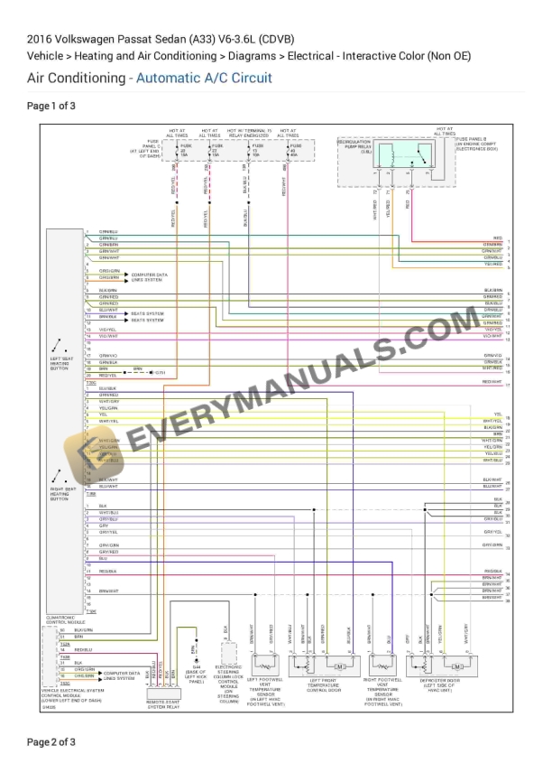 volkswagen passat sedan a33 2016 electrical diagrams v6 36l cdvb 1