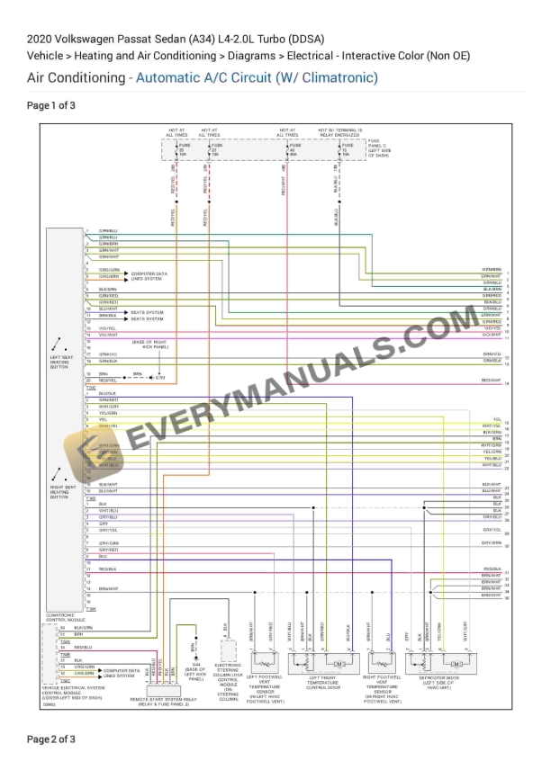 volkswagen passat sedan a34 2020 electrical diagrams l4 20l turbo ddsa 1