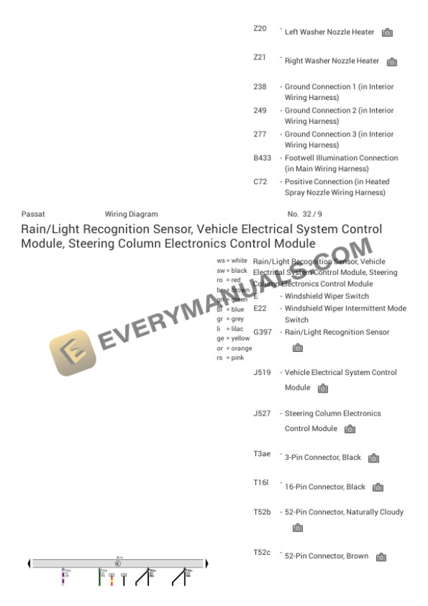 Volkswagen Passat Sedan (A34) 2021 Electrical Diagrams L4-2.0L Turbo (DDSB) 7 Volkswagen Passat Sedan (A34) 2021 Electrical Diagrams L4-2.0L Turbo (DDSB) - Image 5