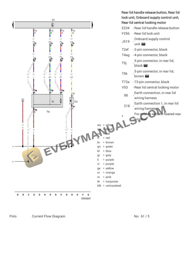 Volkswagen Polo (603) (MEXICO) 2017 Electrical Diagrams L4-1.6L (CLSA) 5 Volkswagen Polo (603) (MEXICO) 2017 Electrical Diagrams L4-1.6L (CLSA) - Image 3