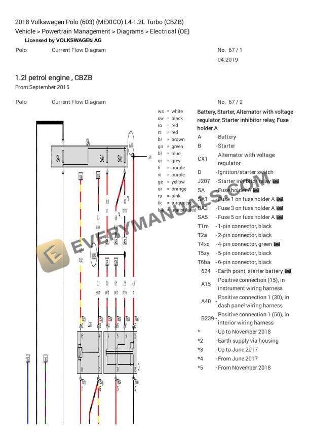 volkswagen polo 603 mexico 2018 electrical diagrams l4 12l turbo cbzb 1