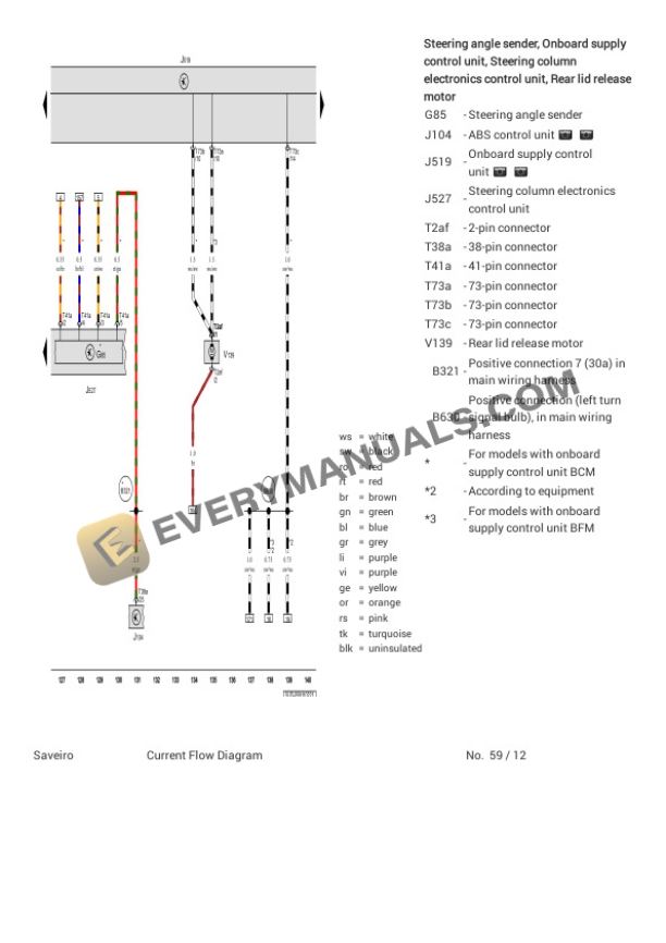 Volkswagen Saveiro (5UD) (MEXICO) 2019 Electrical Diagrams L4-1.6L (CWSA) 4 Volkswagen Saveiro (5UD) (MEXICO) 2019 Electrical Diagrams L4-1.6L (CWSA) - Image 2