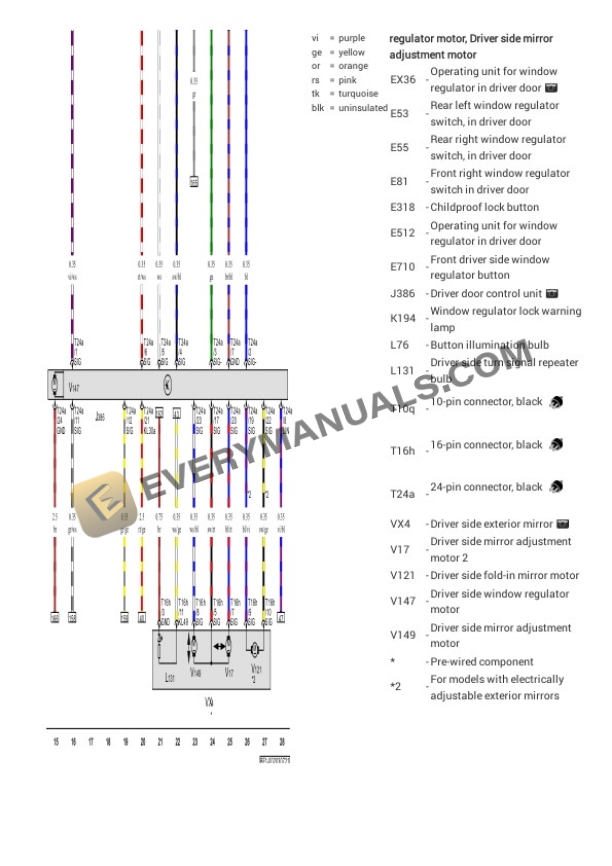 Volkswagen T-Cross (BF1) (MEXICO) 2022 Electrical Diagrams L4-1.6L (CWSA) 5 Volkswagen T-Cross (BF1) (MEXICO) 2022 Electrical Diagrams L4-1.6L (CWSA) - Image 3