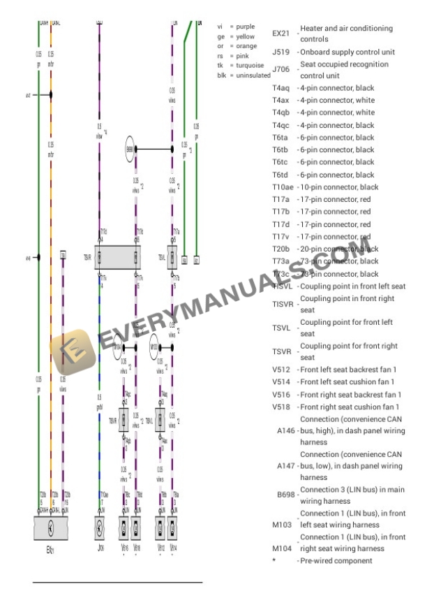 Volkswagen Taos (CL1) (MEXICO) 2021 Electrical Diagrams L4-1.4L Turbo (DSJA) 4 Volkswagen Taos (CL1) (MEXICO) 2021 Electrical Diagrams L4-1.4L Turbo (DSJA) - Image 2