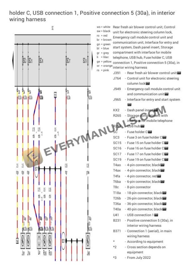 Volkswagen Teramont AWD (CA2) (MEXICO) 2021 Electrical Diagrams V6-3.6L (CDVC) 5 Volkswagen Teramont AWD (CA2) (MEXICO) 2021 Electrical Diagrams V6-3.6L (CDVC) - Image 3