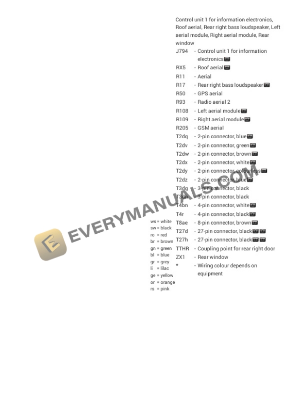 Volkswagen Teramont FWD (CA2) (MEXICO) 2023 Electrical Diagrams L4-2.0L Turbo (DCGA) 7 Volkswagen Teramont FWD (CA2) (MEXICO) 2023 Electrical Diagrams L4-2.0L Turbo (DCGA) - Image 5