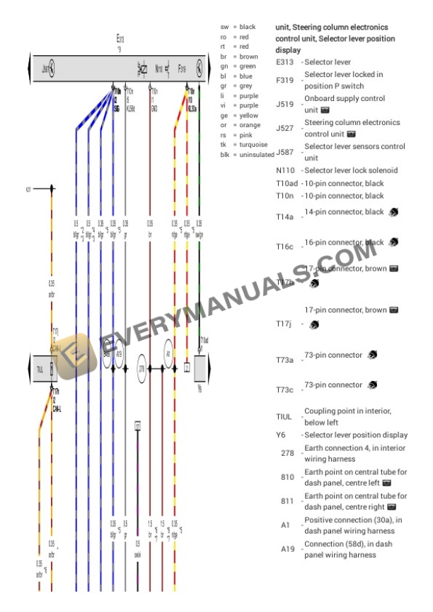 Volkswagen Tiguan 4Motion (BW2) (MEXICO) 2019 Electrical Diagrams L4-2.0L Turbo (DGVA) 6 Volkswagen Tiguan 4Motion (BW2) (MEXICO) 2019 Electrical Diagrams L4-2.0L Turbo (DGVA) - Image 4