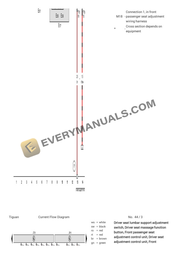 Volkswagen Tiguan 4Motion (BW2) (MEXICO) 2019 Electrical Diagrams L4-2.0L Turbo (DGVA) 7 Volkswagen Tiguan 4Motion (BW2) (MEXICO) 2019 Electrical Diagrams L4-2.0L Turbo (DGVA) - Image 5