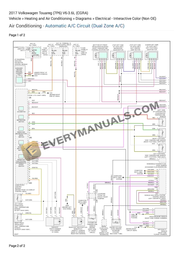 volkswagen touareg 7p6 2017 electrical diagrams v6 36l cgra 1