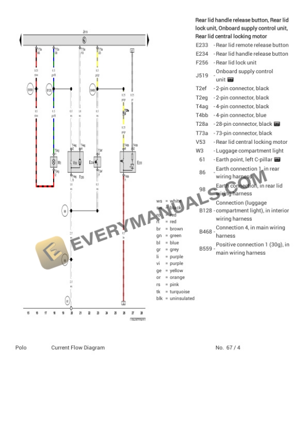 Volkswagen Vento (604) (MEXICO) 2017 Electrical Diagrams L4-1.6L (CLSA) 4 Volkswagen Vento (604) (MEXICO) 2017 Electrical Diagrams L4-1.6L (CLSA) - Image 2
