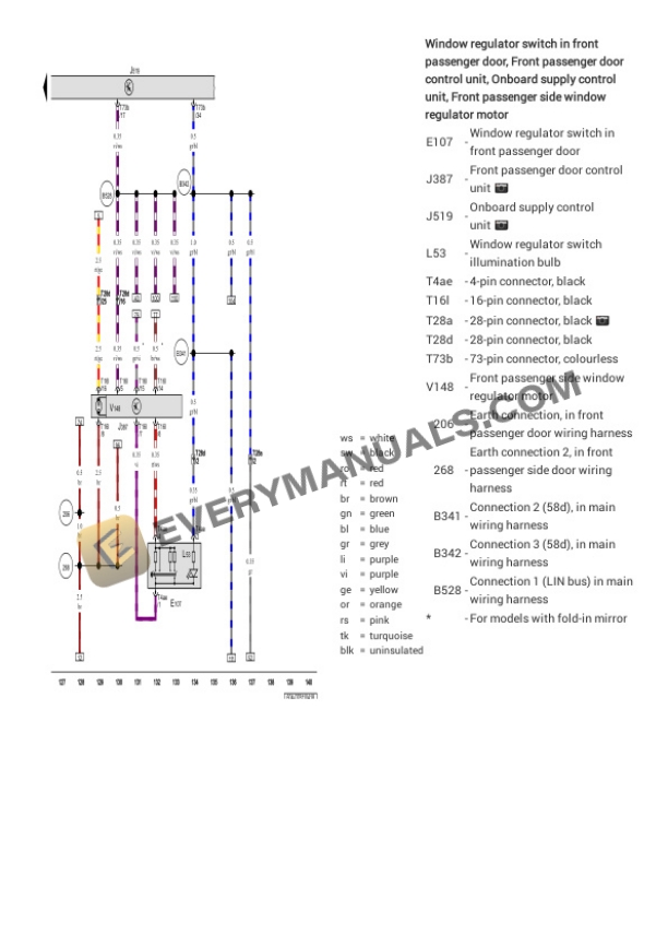 Volkswagen Vento (604) (MEXICO) 2021 Electrical Diagrams L4-1.5L DSL Turbo (CWXC) 7 Volkswagen Vento (604) (MEXICO) 2021 Electrical Diagrams L4-1.5L DSL Turbo (CWXC) - Image 5