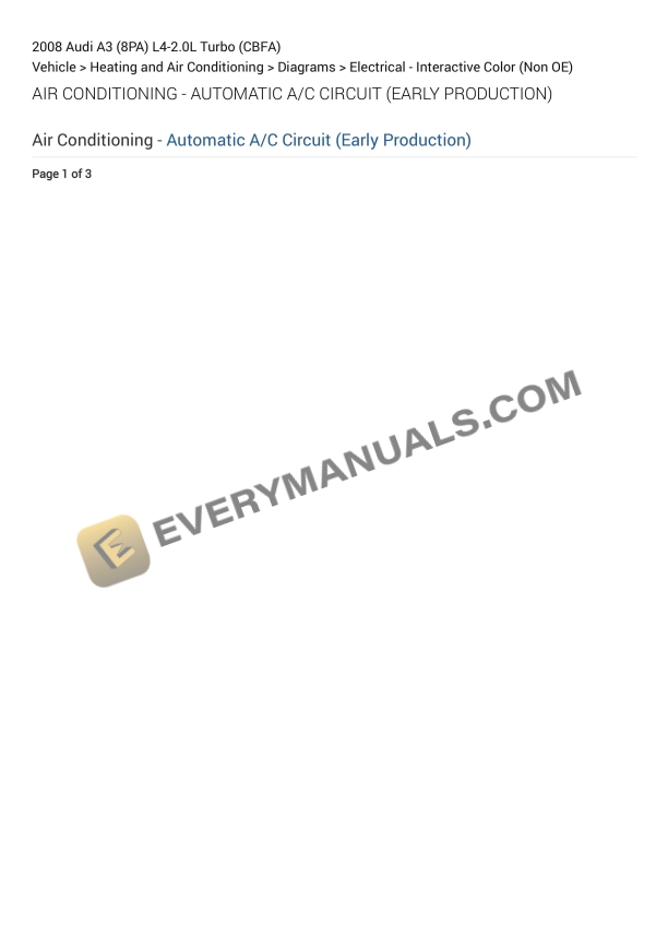 audi a3 8pa 2008 electrical diagrams l4 20l turbo cbfa 1