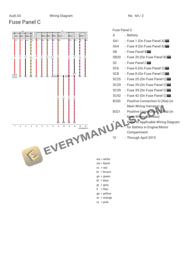 Audi A3 Sedan (8VM) 2020 Electrical Diagrams L4-2.0L Turbo (CZRA) 5 Audi A3 Sedan (8VM) 2020 Electrical Diagrams L4-2.0L Turbo (CZRA) - Image 3