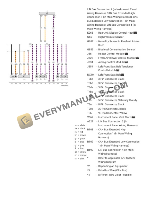 Audi A4 Quattro Allroad (8WH) 2019 Electrical Diagrams L4-2.0L Turbo (CYMC) 6 Audi A4 Quattro Allroad (8WH) 2019 Electrical Diagrams L4-2.0L Turbo (CYMC) - Image 4
