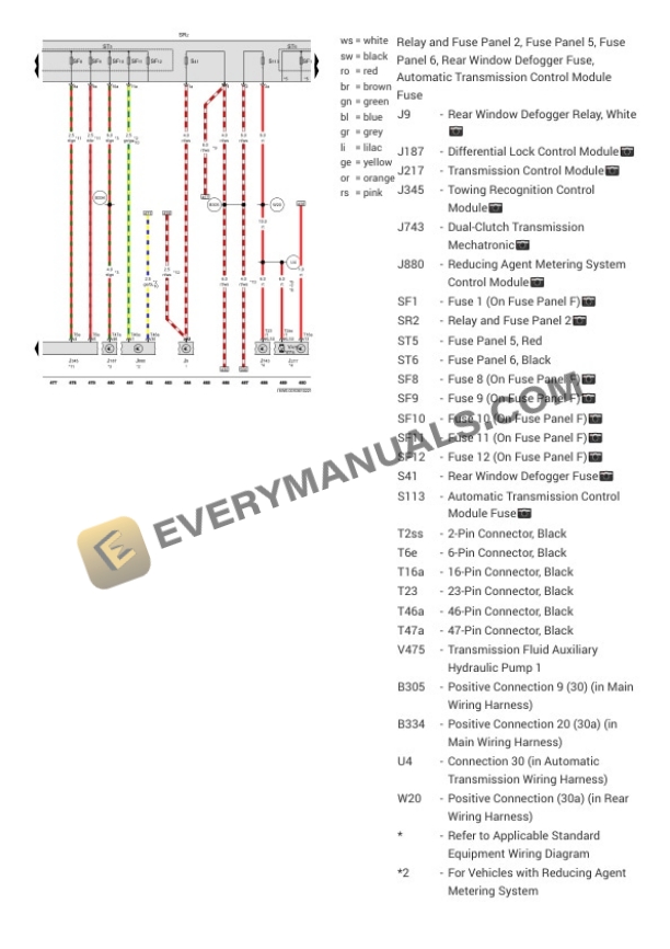 Audi A4 Quattro Allroad (8WH) 2019 Electrical Diagrams L4-2.0L Turbo (CYMC) 7 Audi A4 Quattro Allroad (8WH) 2019 Electrical Diagrams L4-2.0L Turbo (CYMC) - Image 5