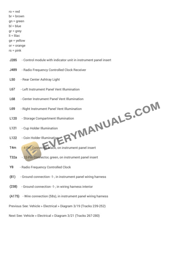 Audi A4 Quattro Sedan (8E2) 2002 Electrical Diagrams V6-3.0L (AVK) 6 Audi A4 Quattro Sedan (8E2) 2002 Electrical Diagrams V6-3.0L (AVK) - Image 4