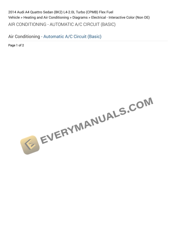 audi a4 quattro sedan 8k2 2014 electrical diagrams l4 20l turbo cpmb flex fuel 1