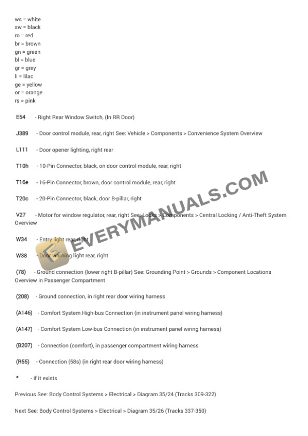 Audi A4 Sedan (8E2) 2003 Electrical Diagrams V6-3.0L (AVK) 5 Audi A4 Sedan (8E2) 2003 Electrical Diagrams V6-3.0L (AVK) - Image 3