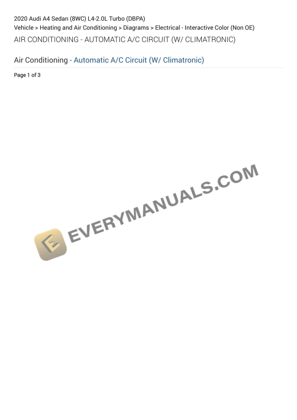 audi a4 sedan 8wc 2020 electrical diagrams l4 20l turbo dbpa 1