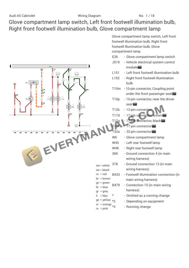 Audi A5 Cabriolet (8F7) 2011 Electrical Diagrams L4-2.0L Turbo (CAEB) 6 Audi A5 Cabriolet (8F7) 2011 Electrical Diagrams L4-2.0L Turbo (CAEB) - Image 4