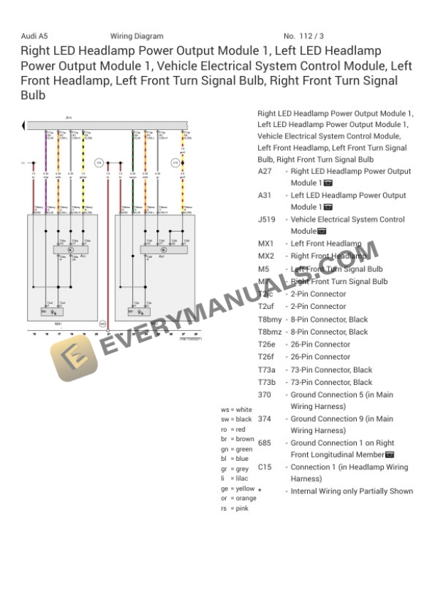 Audi A5 Quattro Cabriolet 45 (F5E) 2022 Electrical Diagrams L4-2.0L Turbo (DPAA) MHEV 7 Audi A5 Quattro Cabriolet 45 (F5E) 2022 Electrical Diagrams L4-2.0L Turbo (DPAA) MHEV - Image 5