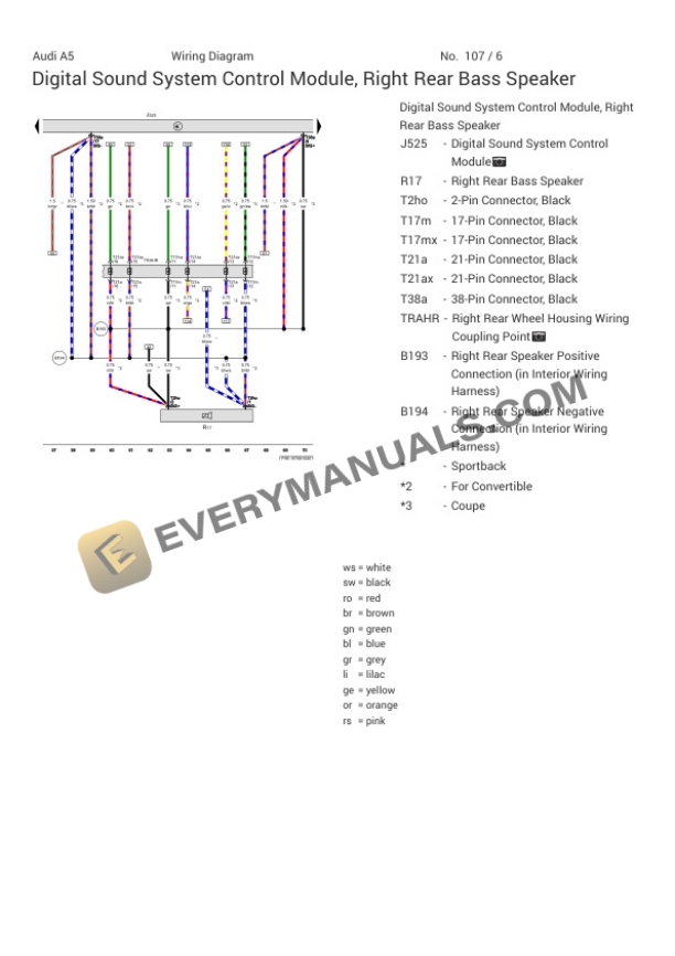 Audi A5 Quattro Coupe 45 (F5P) 2022 Electrical Diagrams L4-2.0L Turbo (DPAA) MHEV 7 Audi A5 Quattro Coupe 45 (F5P) 2022 Electrical Diagrams L4-2.0L Turbo (DPAA) MHEV - Image 5