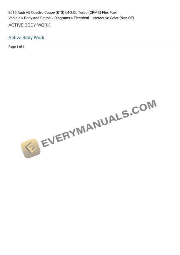 Audi A5 Quattro Coupe (8T3) 2015 Electrical Diagrams L4-2.0L Turbo (CPMB) Flex Fuel 2 audi a5 quattro coupe 8t3 2015 electrical diagrams l4 20l turbo cpmb flex fuel 1