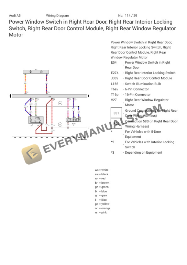 Audi A5 Quattro Coupe (8T3) 2017 Electrical Diagrams L4-2.0L Turbo (CAED) 6 Audi A5 Quattro Coupe (8T3) 2017 Electrical Diagrams L4-2.0L Turbo (CAED) - Image 4
